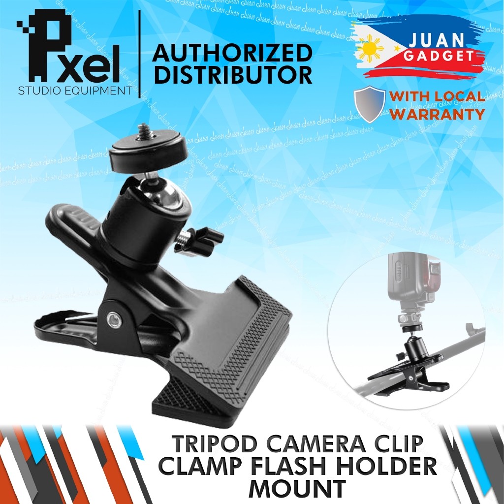 Penjepit Kamera Tripod Pxel AA-CT1 dengan Penyangga Flash dan Kepala Bola Fotografi Putar 360 Deraja