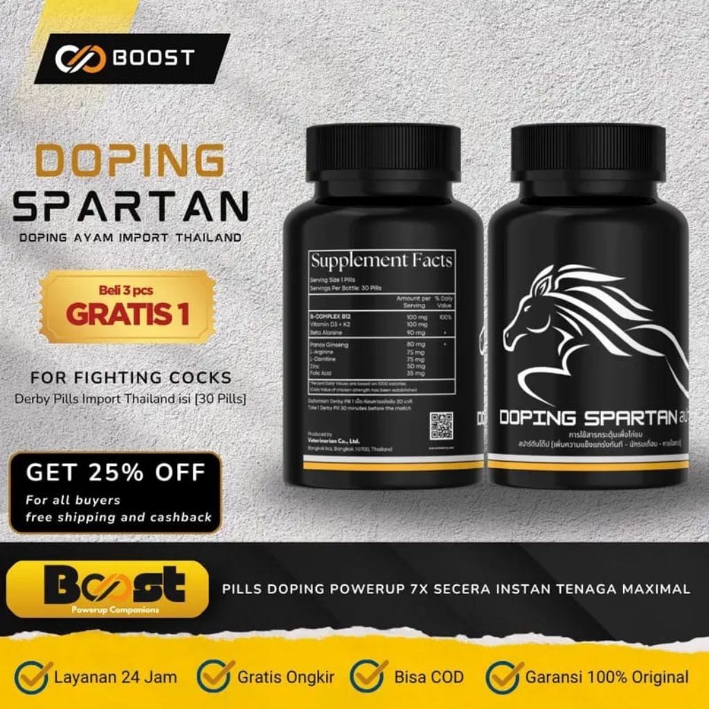 DOPING SPARTAN- Doping Ayam Terbaik Import Thailand100% Original [DOPING FOR FIGHTING POWERUP 7X By 