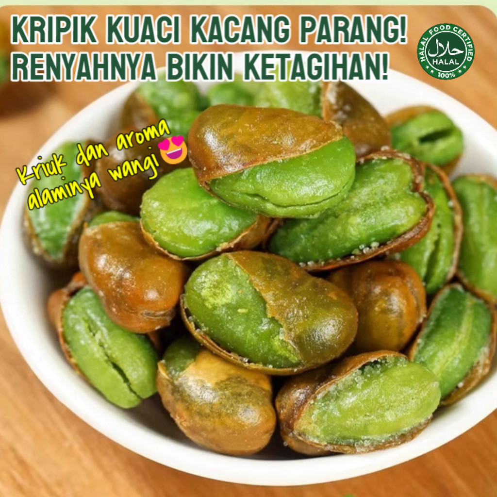 Kacang Broadbean Hijau Asli/Kacang Edamame Goreng Renyah/Camilan Sehat Untuk Anak-Anak/Camilan Kacan