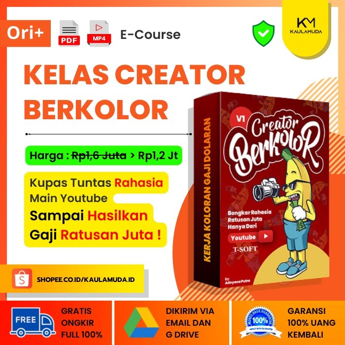 GRATIS BUKU KOMIK 1, SUPER LENGKAP CREATOR BERKOLOR NGEYOUTUBE MONETIZE KONTEN KREATOR FREE BONUS KM
