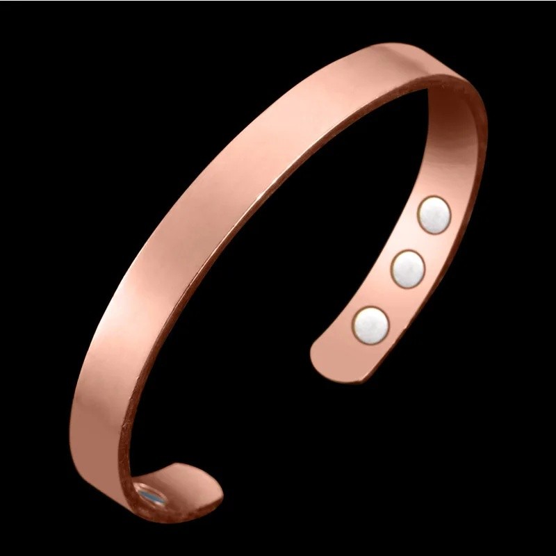 Wanita Pria Tembaga Potong Bangle Perhiasan Bangle Magnetik Kuat Untuk Pria Hadiah Penyembuhan Gelan