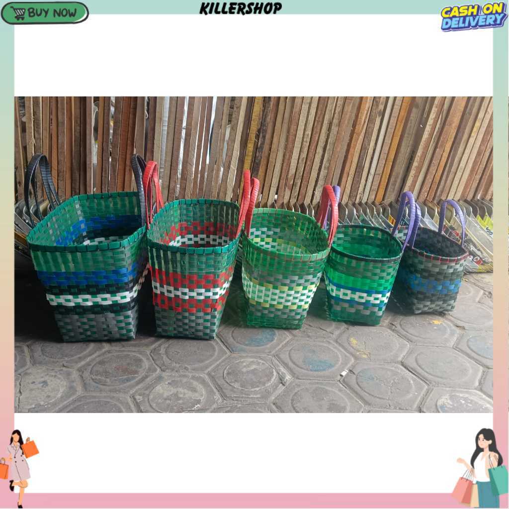 TAS ANYAMAN PLASTIK KACA PREMIUM / TAS ANYAM PLASTIK TEBAL SUPER JUMBO 5 VARIAN UKURAN / TAS PASAR K