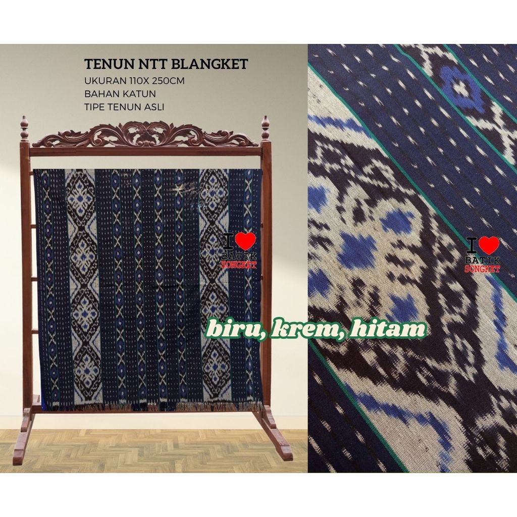 TENUN NTT MOTIF 4 BLANGKET JEPARA LOMBOK BALI KAIN HALUS ETNIK ANTIK PUTIH ABU KREM