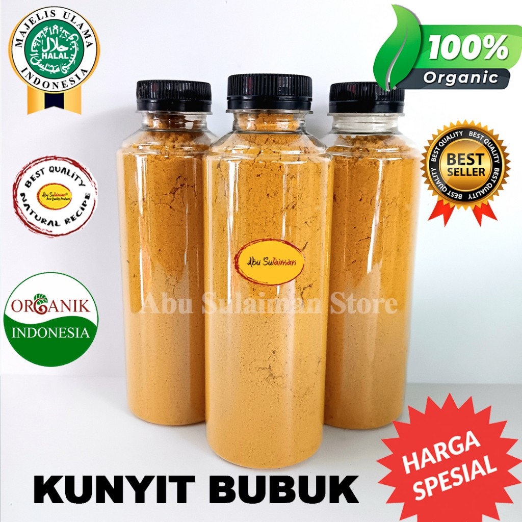 Baru! Kunyit Bubuk Kemasan Botol / Organik Kunyit Bubuk Bottle Packge