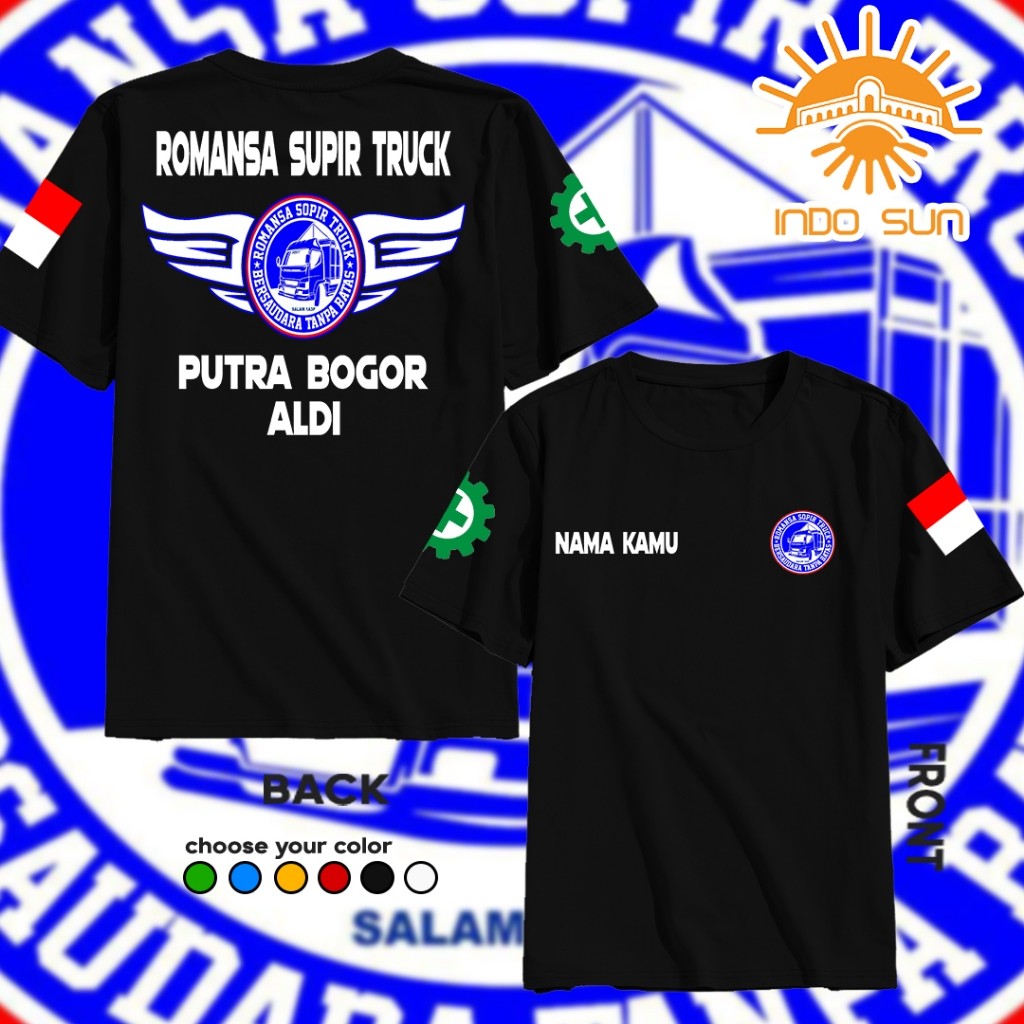 INDO SUN /KAOS ROMANSA SUPIR TRUCK/KAOS TRUCK LOVERS/KAOS TRUCK TERBARU/KAOS KOMUNITAS TRUK INDONESI