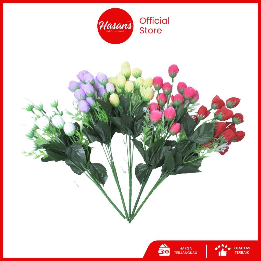 Bunga Tulip Latex Premium / Bunga Tulip Artificial / Bunga Tulip Palsu Plastik / Bunga Tulip 03