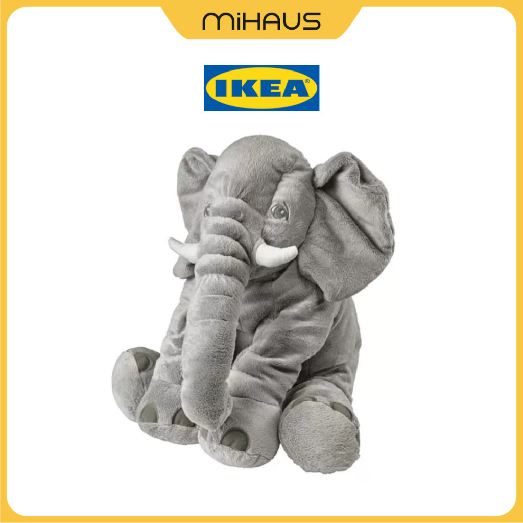 IKEA GAJAH JATTESTOR Boneka gajah / boneka gajah jumbo ukuran 60cm abu-abu JA310