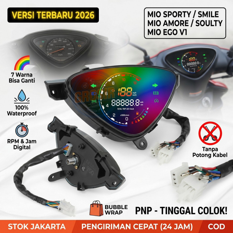 [READY STOCK] Spidometer Digital Yamaha Mio Sporty / Smile / Amore / Soulty - Speedometer Mio Digita