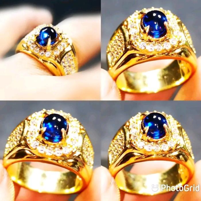 COD Batu cicin Asli Lip4n Biru Elegant - 6