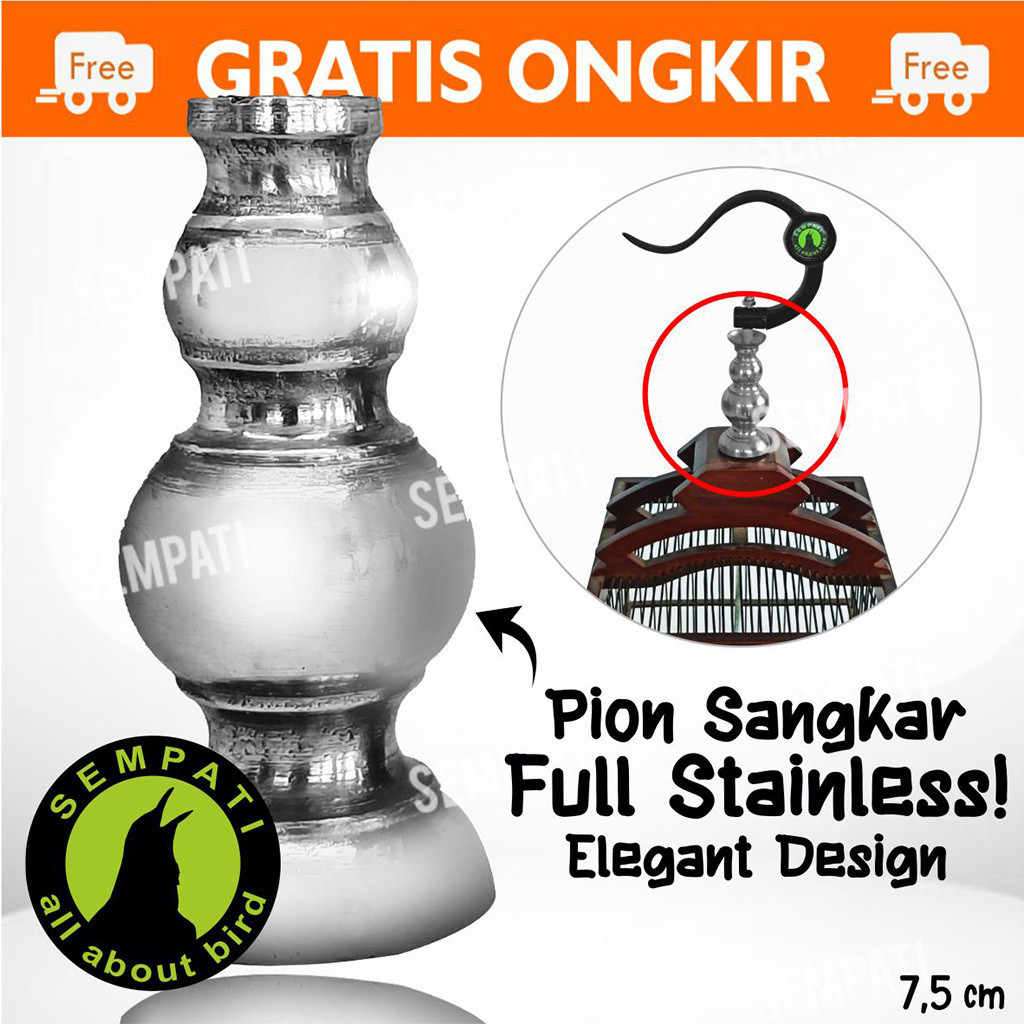 SEMPATI PION SANGKAR KANDANG BURUNG PLECI STAINLESS MINI