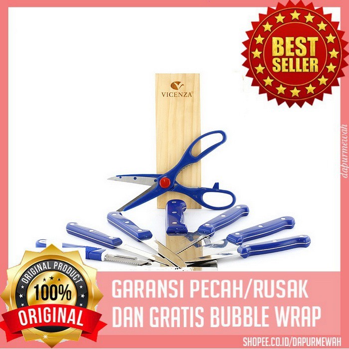 Pisau Set Vicenza V920K - Pisau Dapur Aneka Warna Berkualitas Original Vicenza