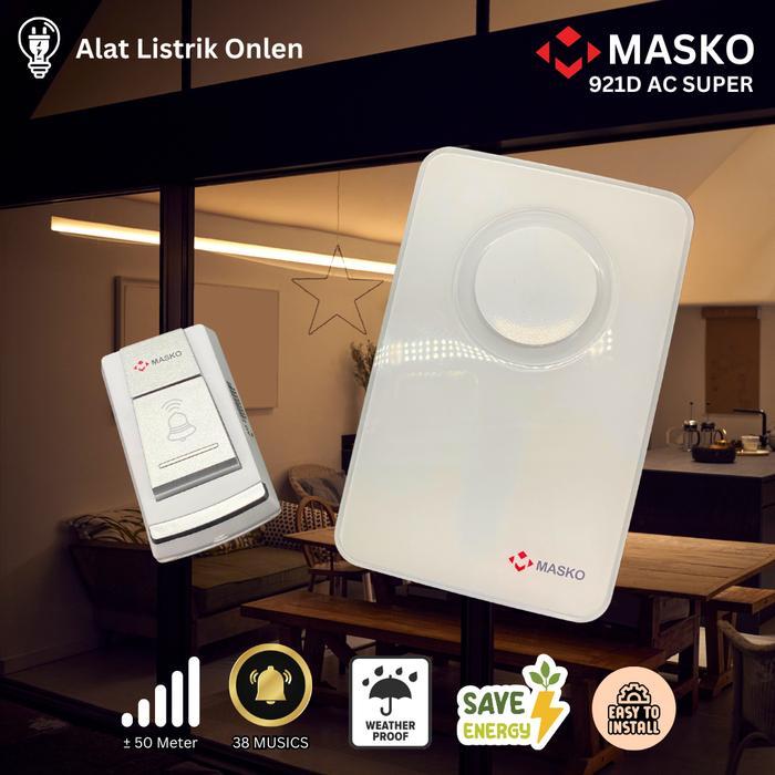 BEL PINTU 36 MUSIK WIRELESS / BELL RUMAH AC SUPER /DOOR TANPA KABEL MASKO