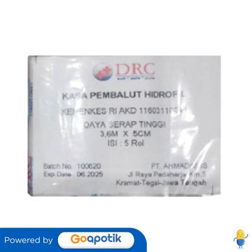 Drc Kasa Pembalut Hidrofil 3.6 M X 5 Cm Pack 5 Roll