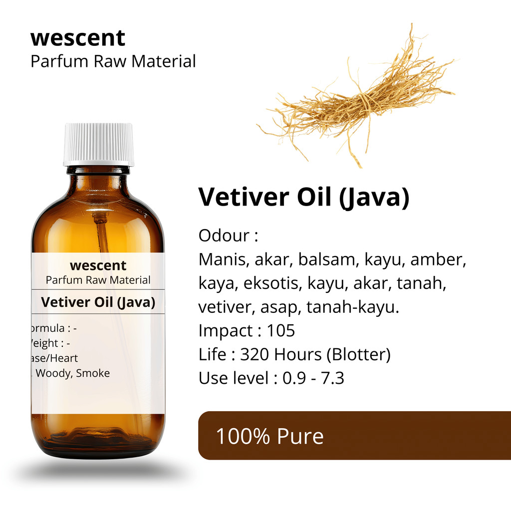 Essential Oil - 10ml Vetiver Java Oil Perfume Ingredient