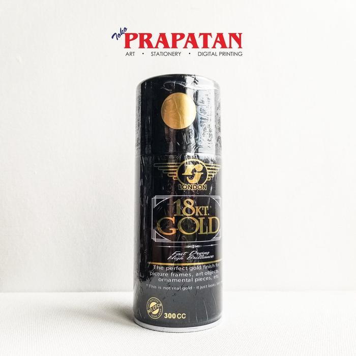 Rj London Spray Paint 18KT Gold 300cc / Cat Pilox Gold - Warna