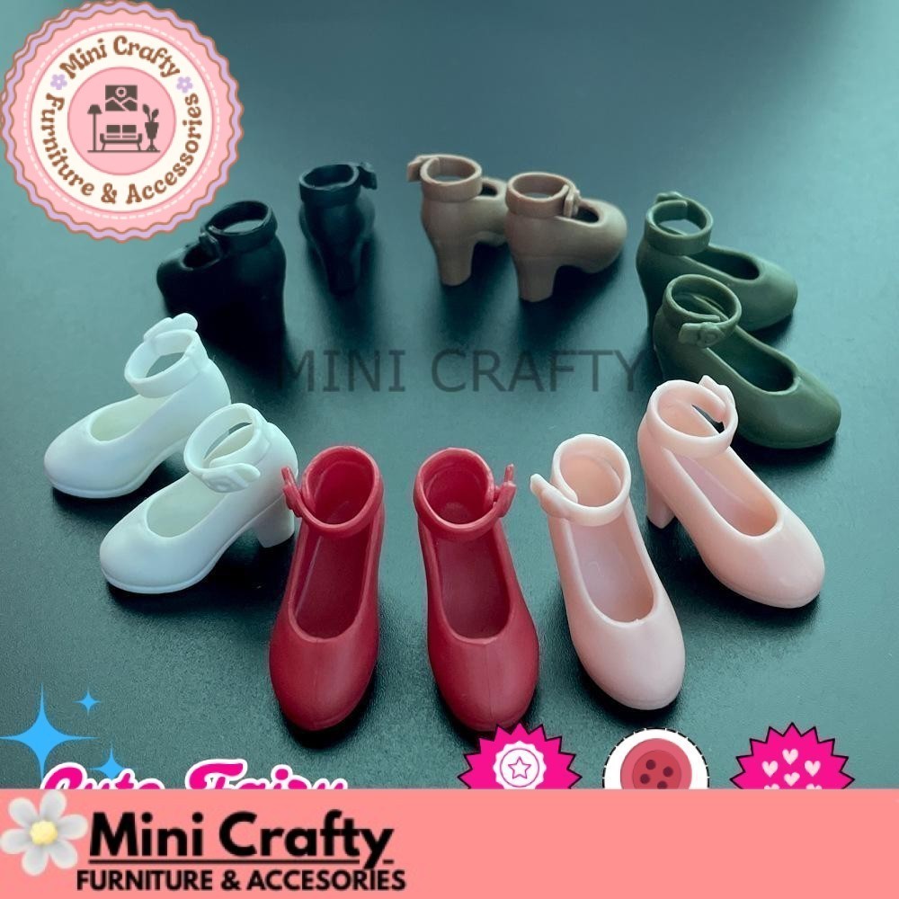 Sepatu hak tinggi High heels Boneka Blythe Licca Momoko doll shoes BJD Doll 30cm Aksesoris Boneka DI