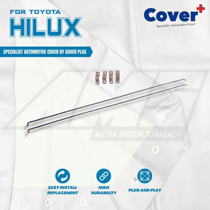 Cover Terpal Tutup Bak Mobil Hilux Single Double Cabin Dobel Kabin - Basic Terpal Saja, Hilux Lama S