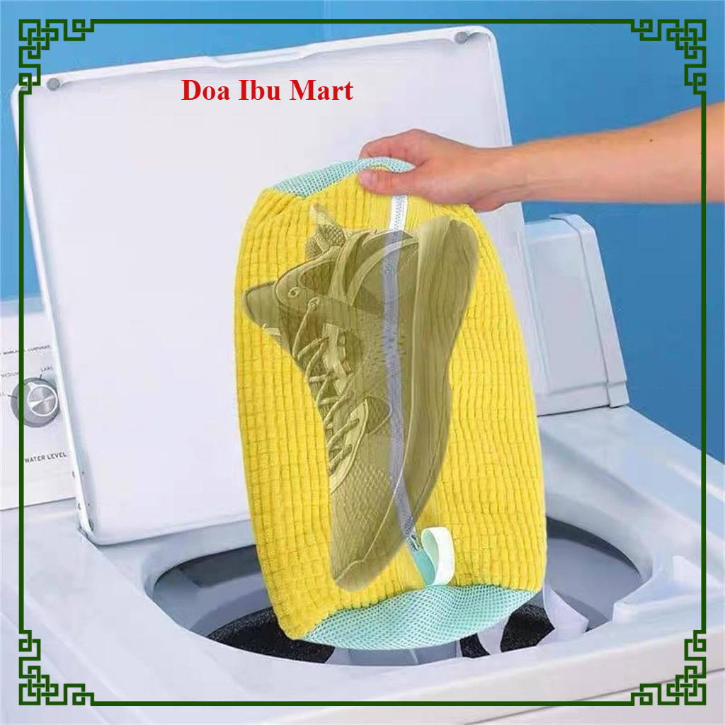 Doa Ibu Kantong Kain Cuci Sepatu -Cuci Sepatu Laundry-Tas Sepatu Cuci Jaring Cuci Katun Serat Halus 