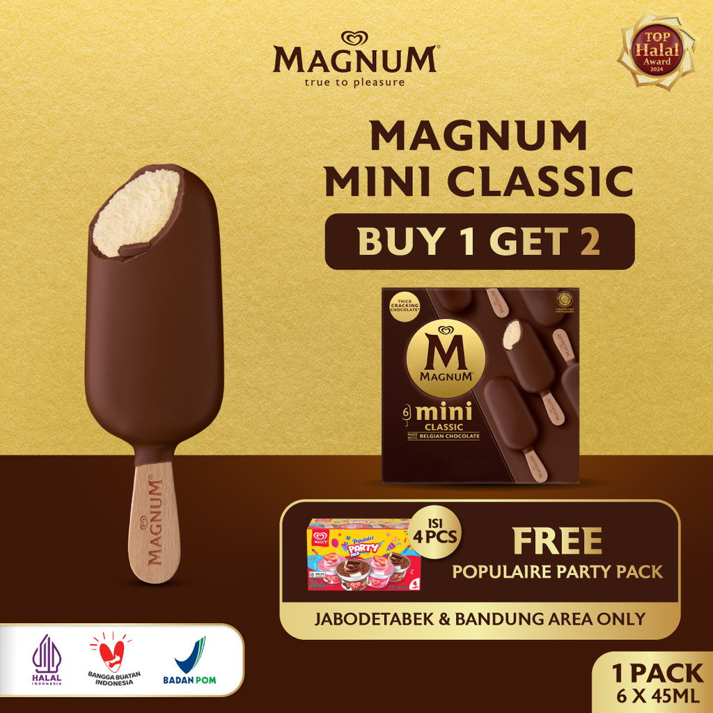 [JABODETABEK BDG] Buy 1 Magnum Mini Classic FREE 1 Populaire Multipack
