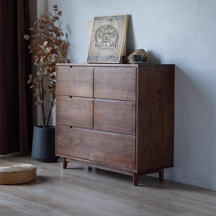 drawer minimalis terbaru kayu jati solid