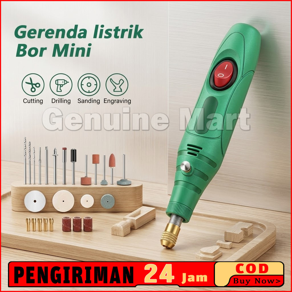 COD-Bor Gerinda Mini Listrik 12V DC Alat Ukir Kayu Pemotong Amplas 18000 RPM. Grinding Machine Elect