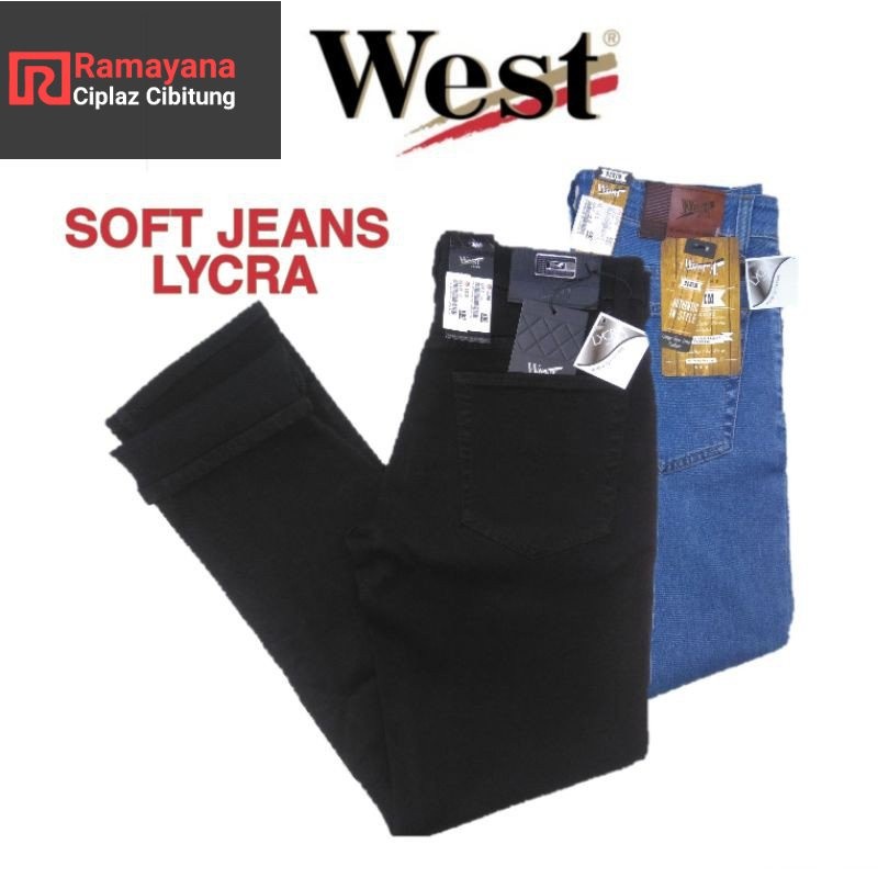West Jeans Slimfit Original / Celana Soft Jeans pria / Ramayana Cibitung