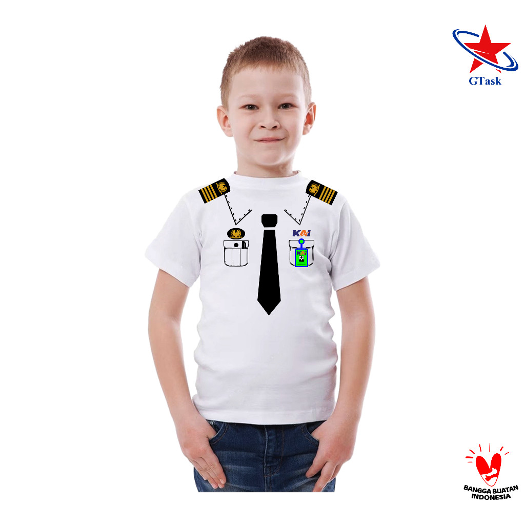 Kaos Seragam KAI / Baju Lucu Seragam Kereta Api Indonesia Keren Viral / Xshirt Terlaris