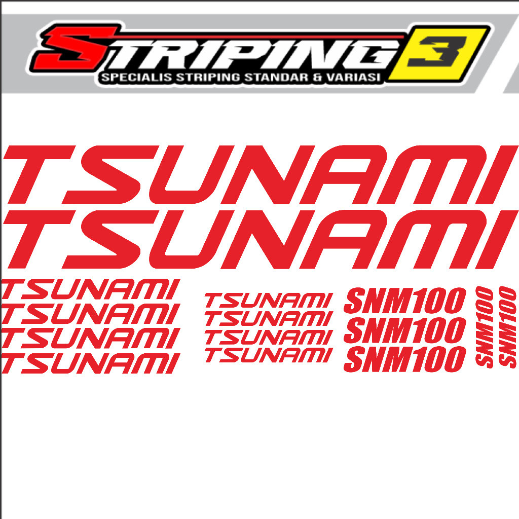 cutting sticker stiker sepeda tsunami SNM 100