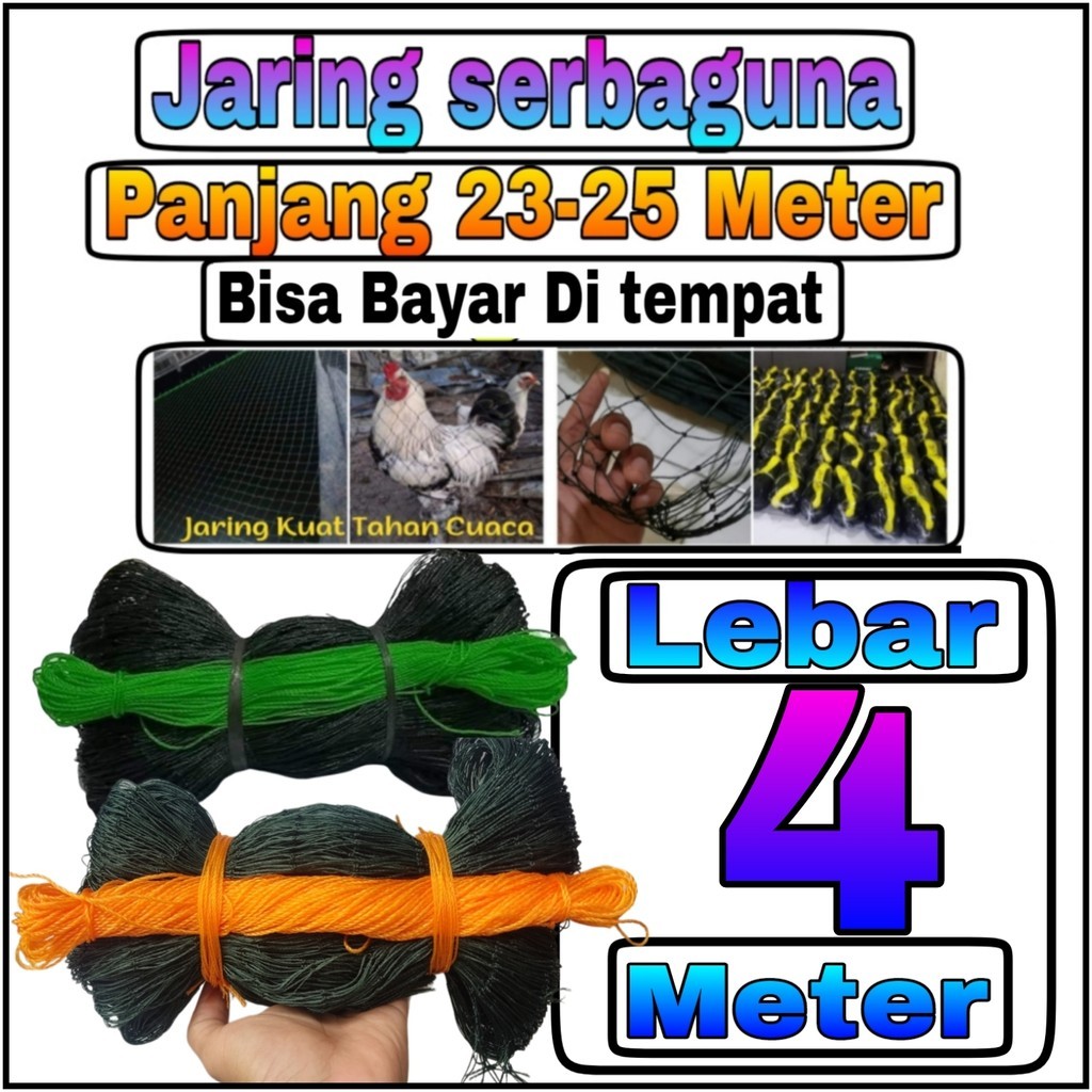 Jaring Ayam Lebar 4 Meter x panjang 25 meter Jaring Pagar Ayam Jaring Pagar Tanaman Waring, Jaring p