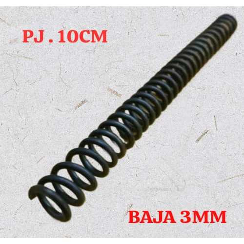 Per Spring Tekan 3 mm Baja Panjang 10 Cm