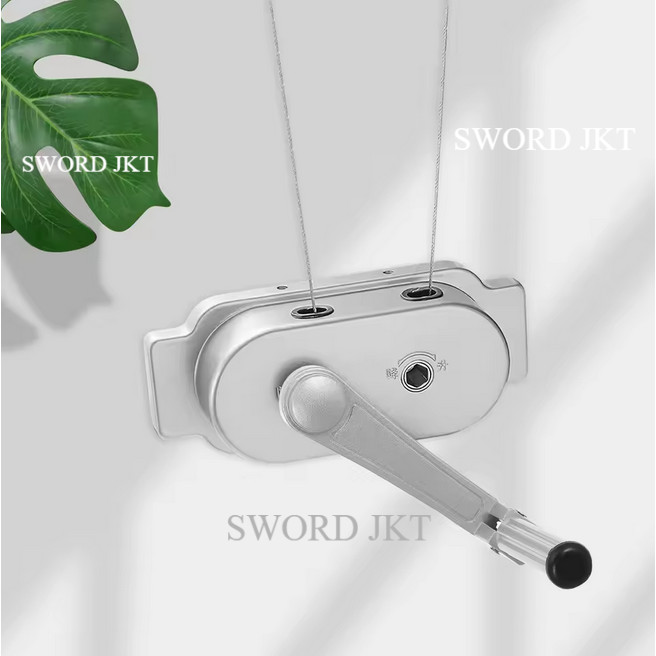 Engkol Jemuran Baju Lipat Aluminium Lifting Clothes Hanger Kanopi Sliding Jemuran Atap Plafon Dindin