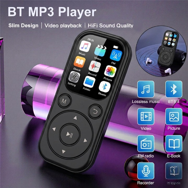 Mp3 Player Hifi Bluetooth 5.4 Murah Awet Kuat Praktis Ringkas Pemutar Musik Digital Bagus Bahan Abs 