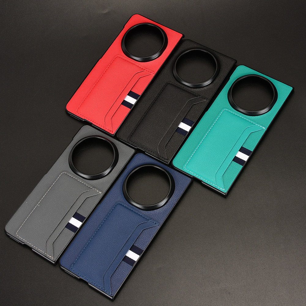 Casing untuk Honor Magic V5 V3 V2 RSR V Dompet VS Casing Ponsel Pola Lychee Ultra-tipis Perlindungan