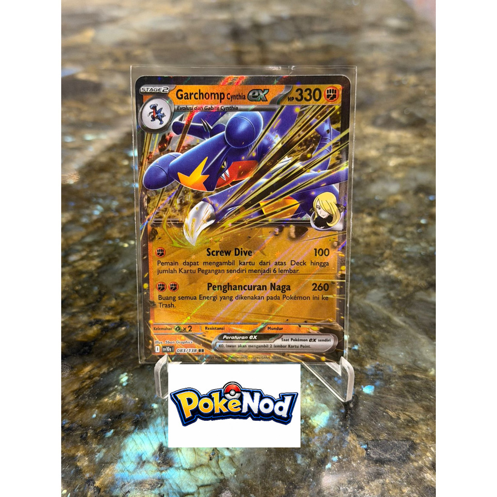 Kartu Pokemon TCG Original Garchomp cynthia EX 083/138 RR Indo - Garchomp cynthia EX 090/193 RR Japa