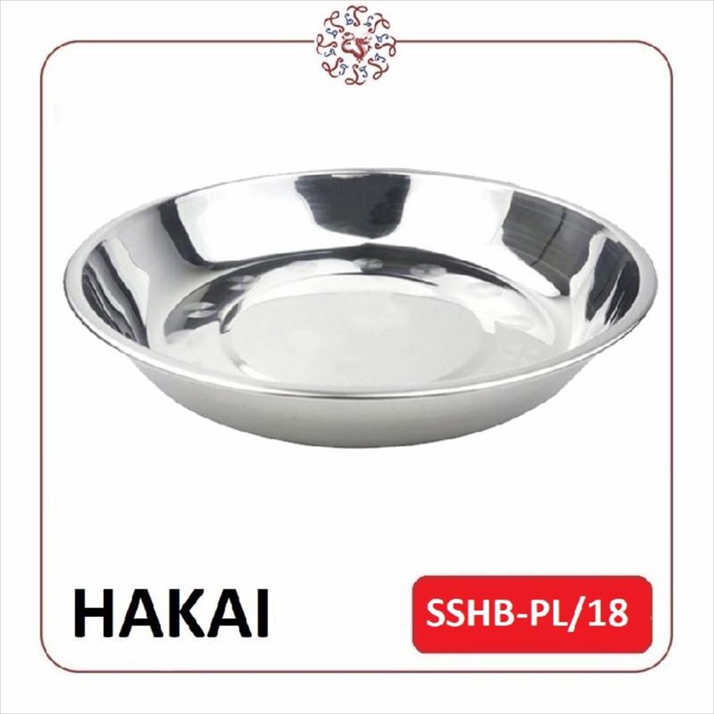 HAKAI Stainless Kitchen Bowl / Mangkuk Ceper 18cm #SSHB-PL/18