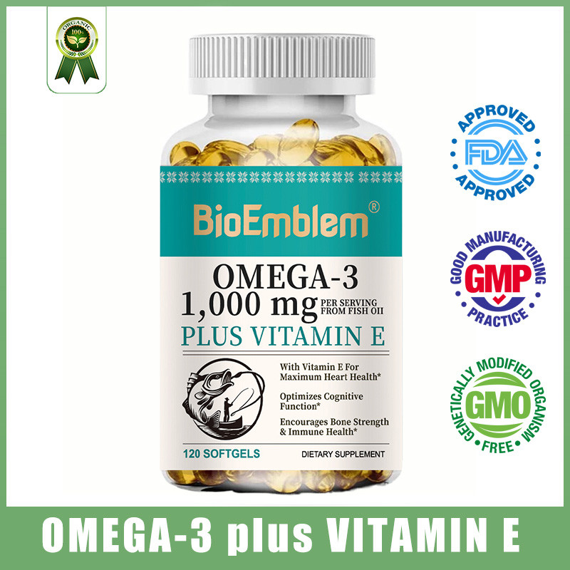 Omega 3 Fish Oil Minyak Ikan 2500mg - EPA DHA Tingkat Tinggi untuk Jantung & Otak & Mata & Sendi Ban