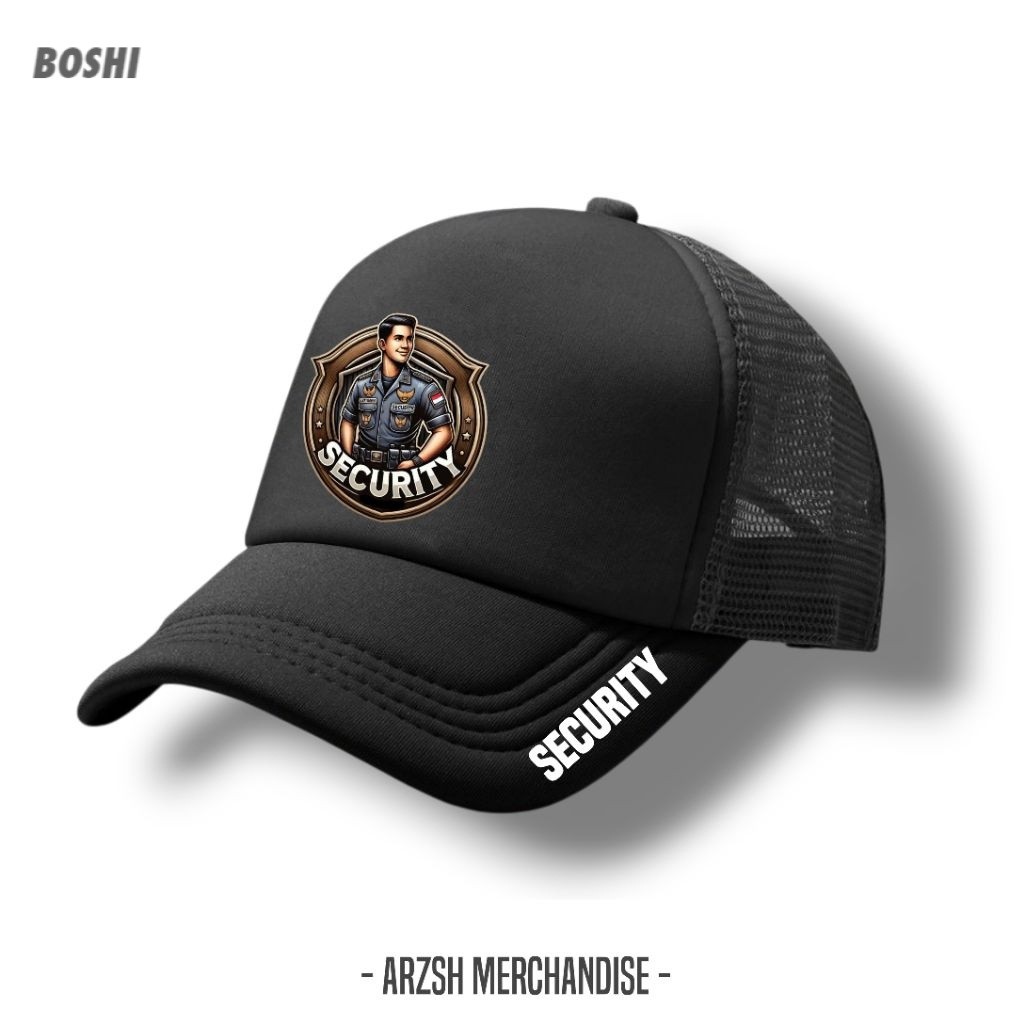 Topi Security Trucker Jaring / Topi Jaring Distro Premium / Topi Security Pria / Topi Keren / Topi J