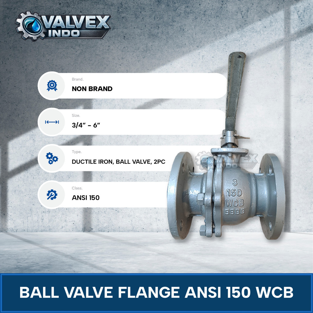 BALL VALVE 1 1/4" INCH TYPE FLANGE WCB ANSI 150 ORIGINAL T1636