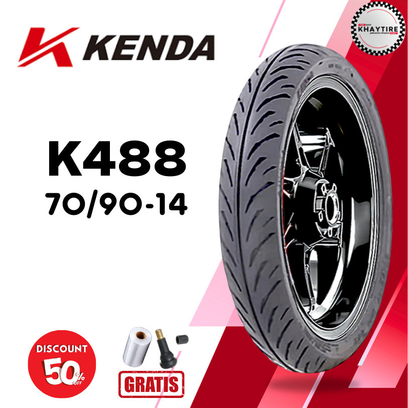 Ban Motor Matic KENDA PURE RIDE K488 70/90 Ring 14 Tubeless