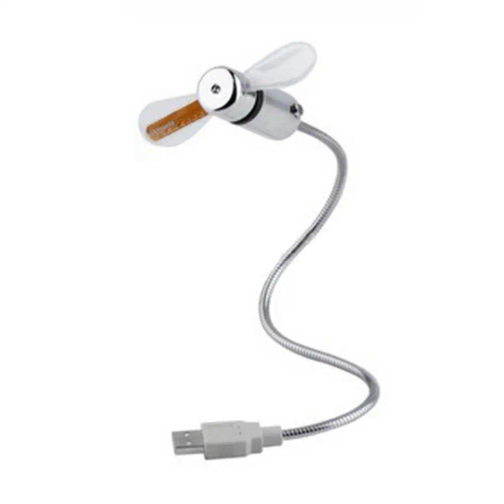 Creative Mini Fan USB Powered LED Clock Real Time splay Summer Cooling Neon Fan USB Gadgets