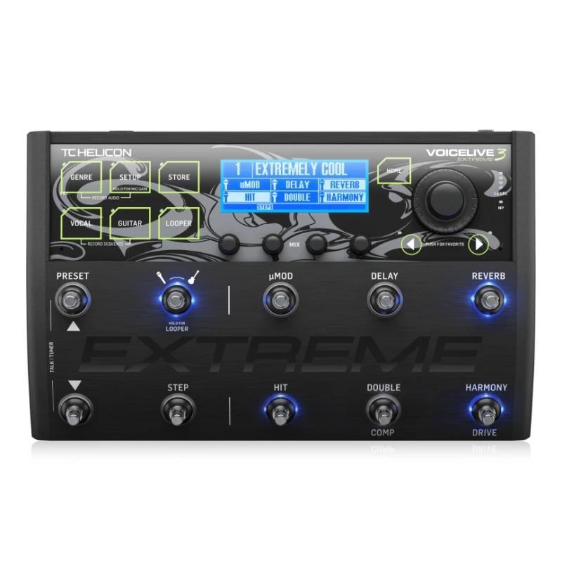 TC Helicon VOICELIVE 3 EXTREME Vocal and Guitar Effects Performance Floor Pedal with Backing Tracks 