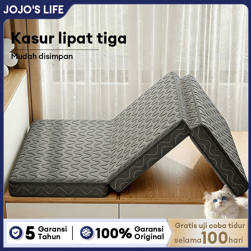 Kasur Busa Lipat Latex Tebal 10cm Empuk Bisa Dilipat Untuk Tidur Di Lantai Ukuran 90x200cm 120x200cm