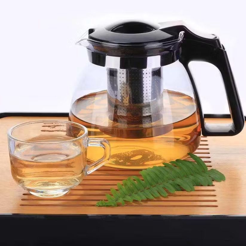 Teko Kaca 1L  Teapot Teko Teh Kopi Kaca Saringan Stainless