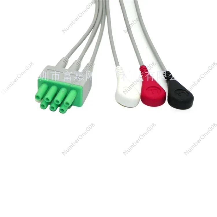 Telemetry 3Lead ECG Lead Wire Compatible with Mindray, Monitor Core Wire