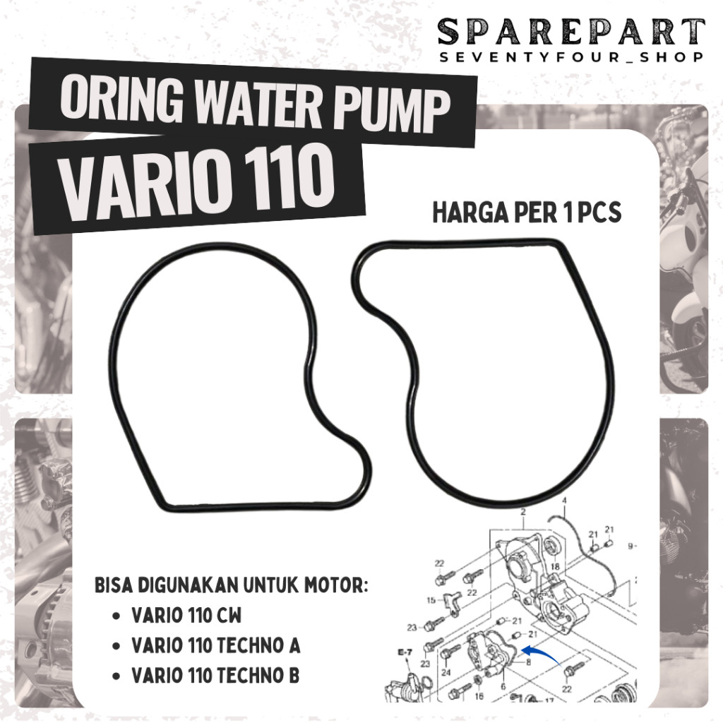 ORING WATERPUMP VARIO 110 CW TECHNO