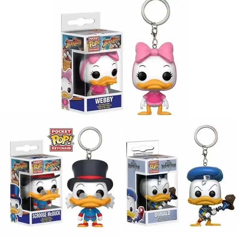 FUNKO Pop sney Donald Duck WEBBY SCROOGE McDUCK Keyain 4cm Vinyl Figure Toy Collection Doll Model To