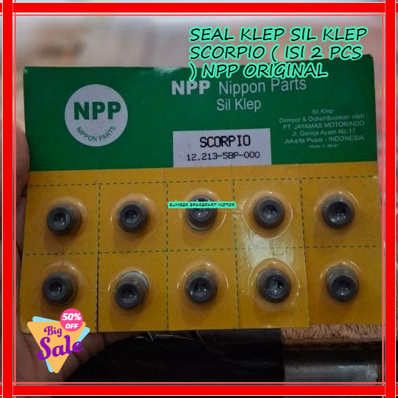 MURAH SEAL KLEP SIL KLEP SCORPIO ( ISI 2 PCS ) NPP ORIGINAL