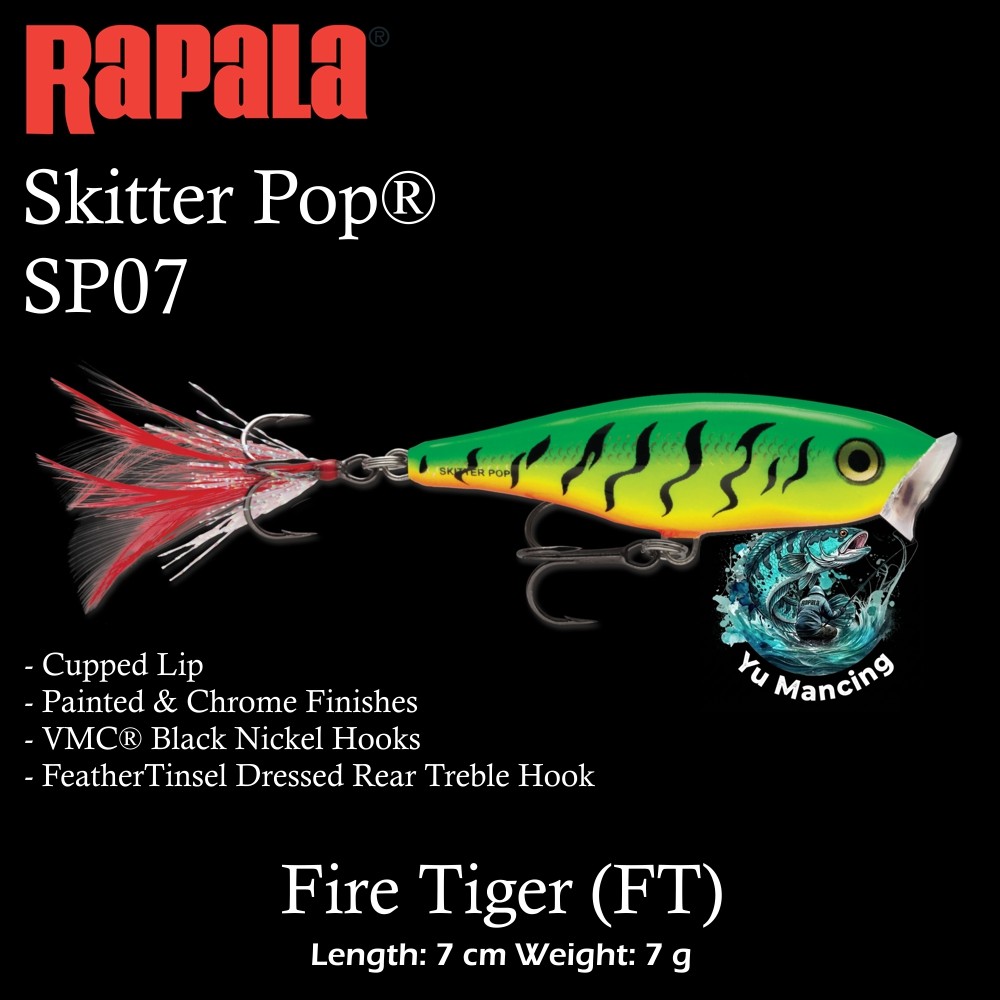 Lure Rapala Skitter Pop SP07 - Umpan Casting Popper 7cm 7gr