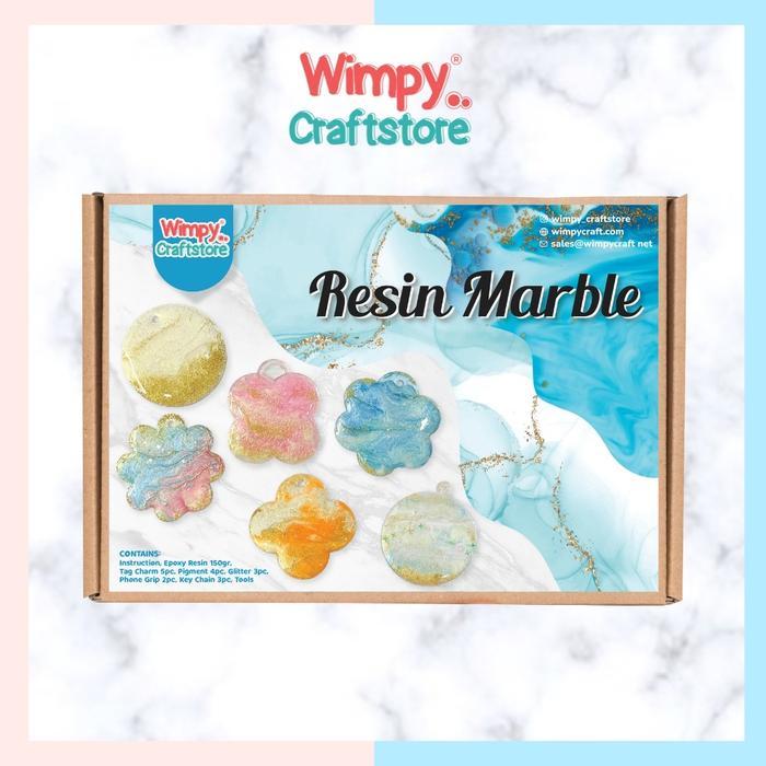 Wimpy Craft KIT Epoxy Resin Marble DIY Bahan Resin Bening Art Set