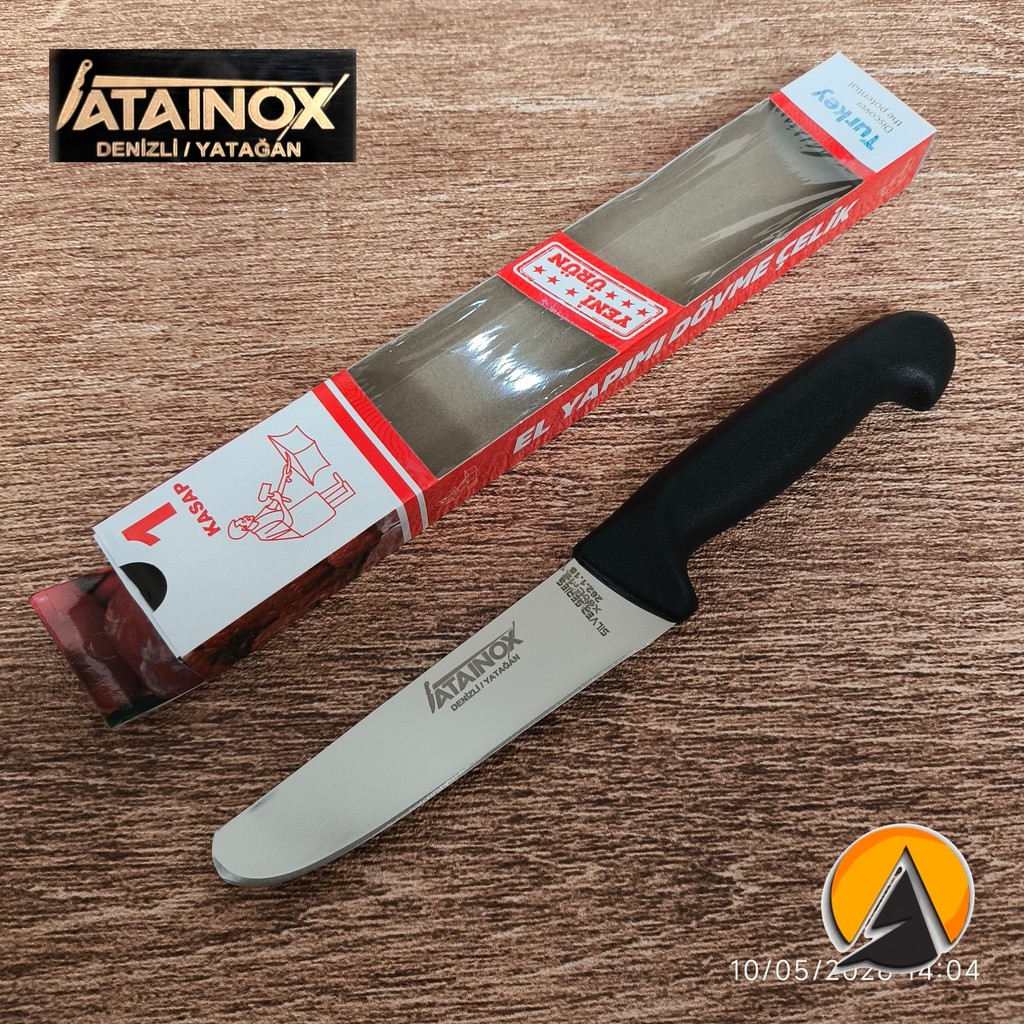 Pisau skinning knife seset kulit atainox 15 cm bujel model arab timur tengah made in turki original 